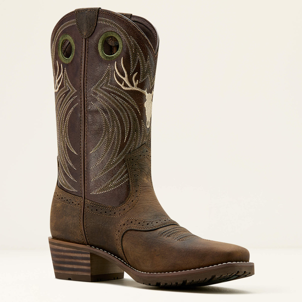 Ariat New | Hybrid Roughstock Antler Cowboy Boot