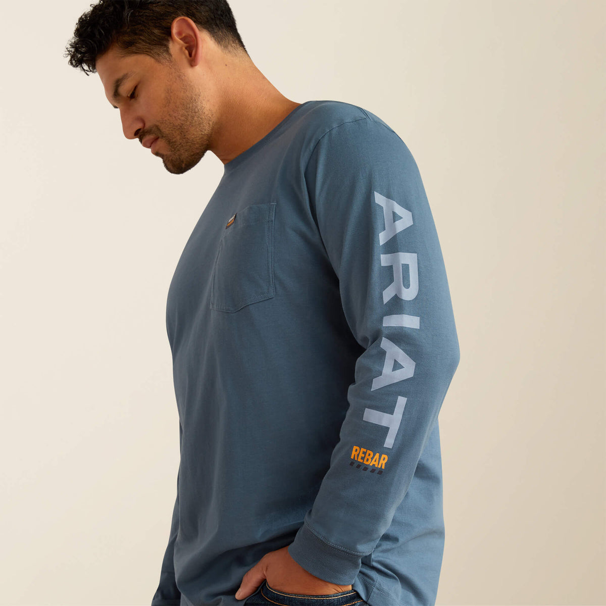 Ariat Popular | Rebar Cotton Strong Standard Logo Pocket T-Shirt