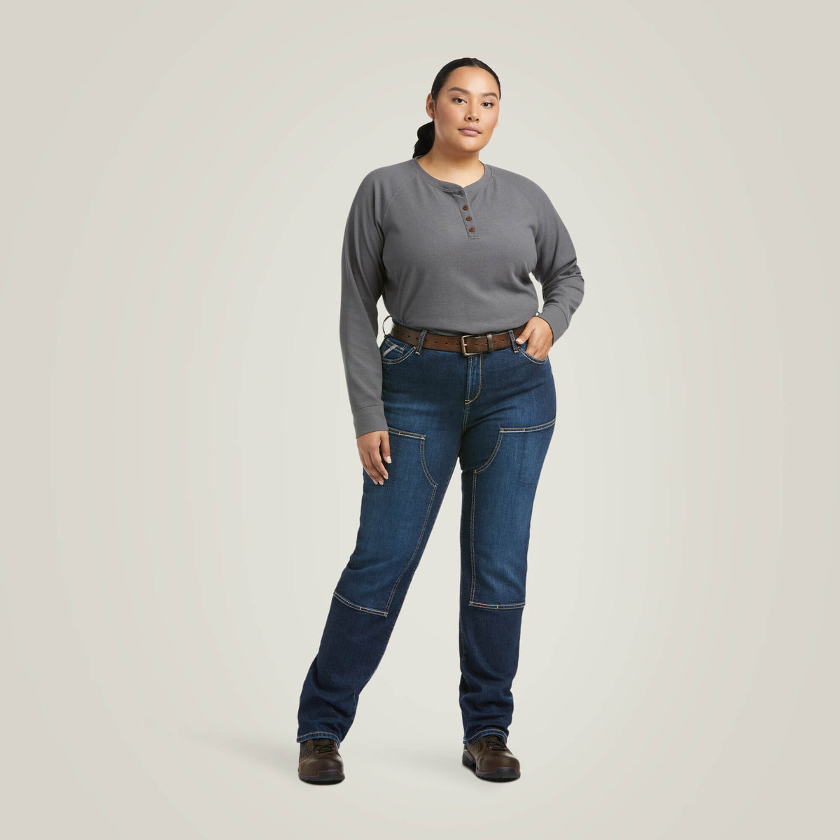 Ariat Latest | Rebar PR DuraStretch Riveter Double Front Straight Jean