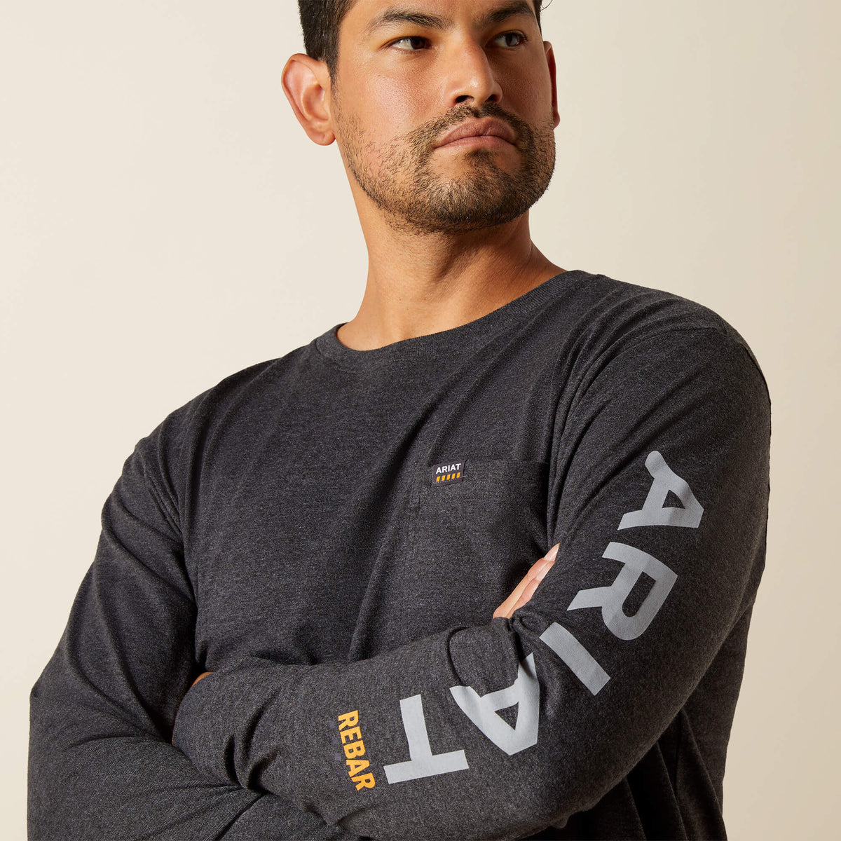 Ariat New | Rebar Cotton Strong Standard Logo Pocket T-Shirt
