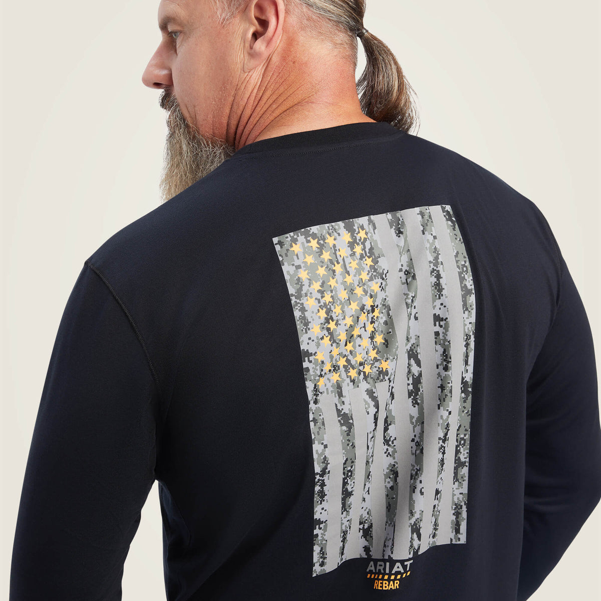 Ariat Popular | Rebar Workman Reflective Flag Graphic T-Shirt
