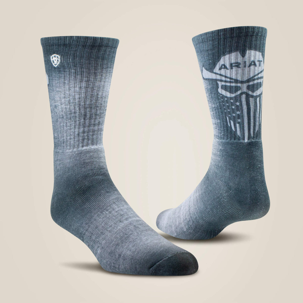 Ariat New | Incognito Graphic Crew Work Sock 2 Pair Multi Color Pack