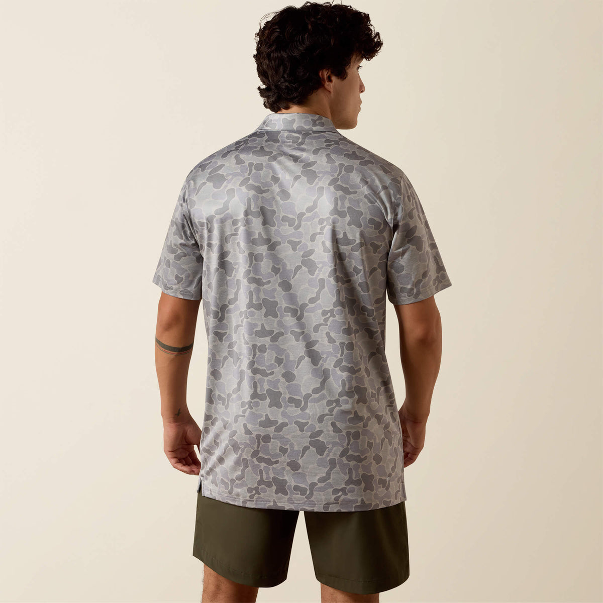 Ariat New | All Over Print Heathered Fitted Polo