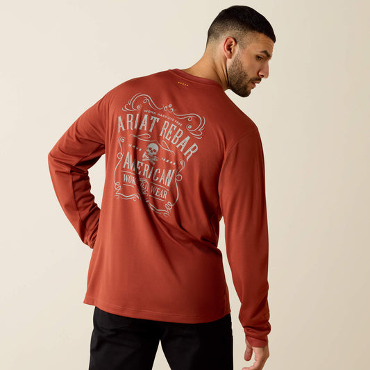 Ariat Featured | Rebar Heat Fighter Label Long Sleeve T-Shirt