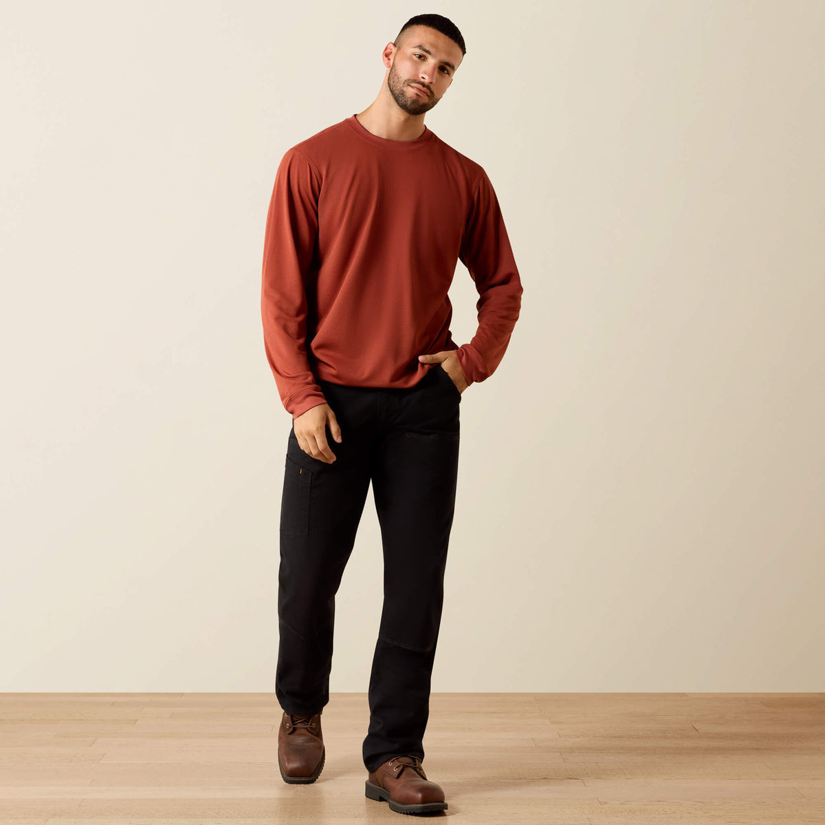 Ariat Featured | Rebar Heat Fighter Label Long Sleeve T-Shirt