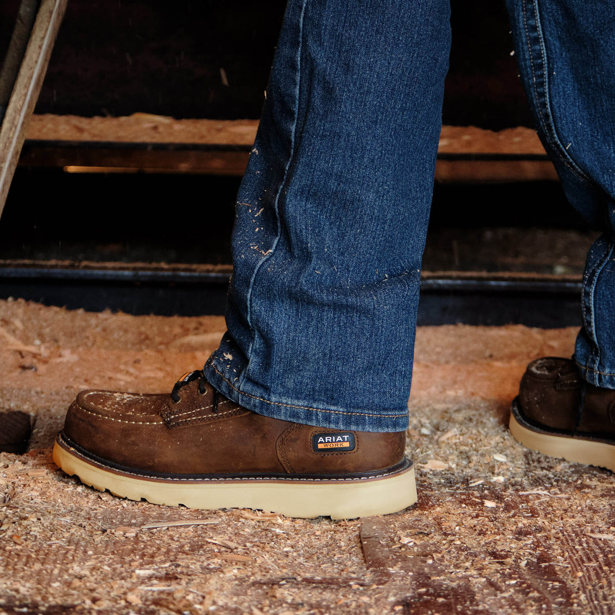 Ariat Classic | Rebar Wedge Moc Toe 6" Waterproof Work Boot