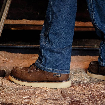Ariat Classic | Rebar Wedge Moc Toe 6" Waterproof Work Boot