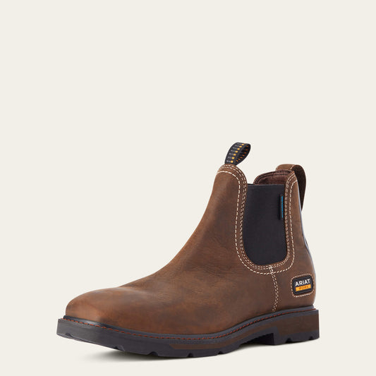 Ariat Signature | Groundbreaker Chelsea Wide Square Toe Waterproof Work Boot