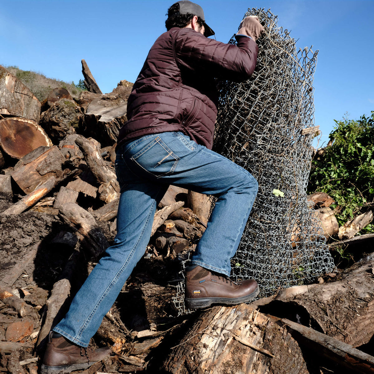 Ariat Value | Men's Slim Fit Work Pants - Rebar Denim