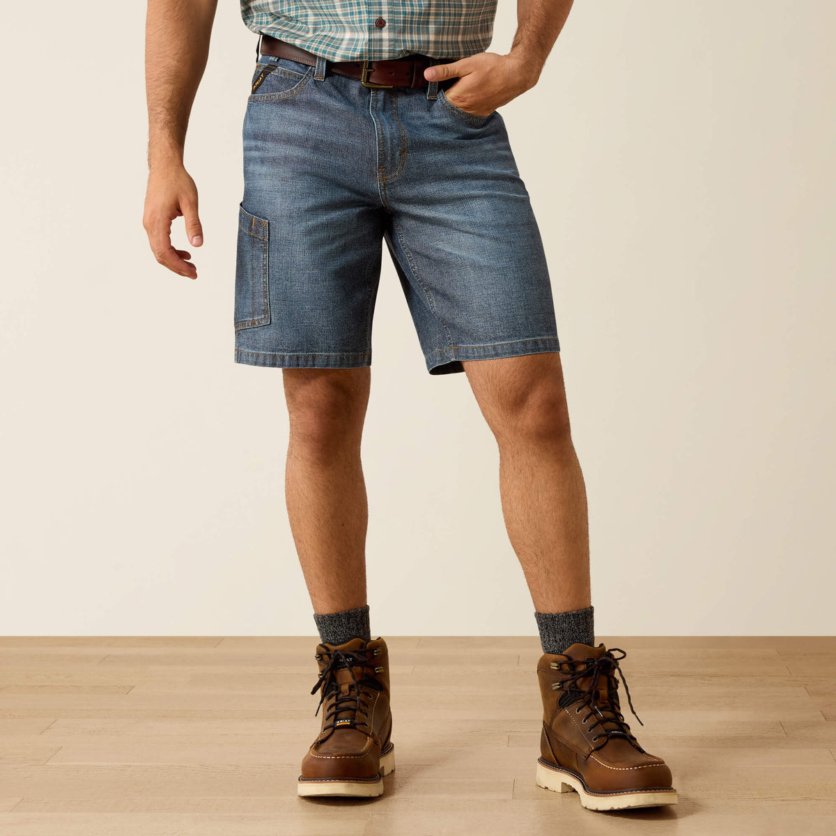Ariat Discount | Rebar M4 Relaxed Denim 10" DuraStretch Shorts
