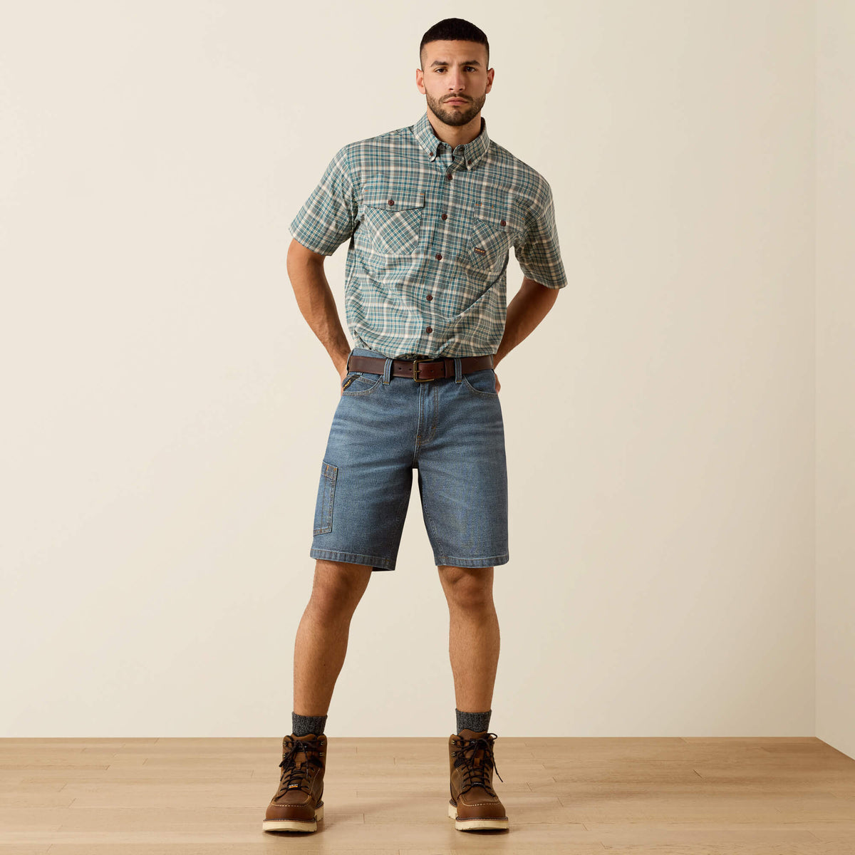 Ariat Discount | Rebar M4 Relaxed Denim 10" DuraStretch Shorts