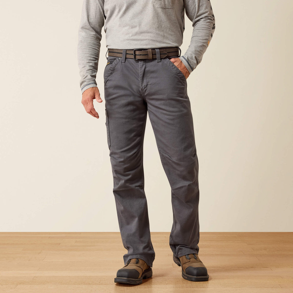 Ariat Recommended | Rebar M4 Relaxed DuraStretch Washed Twill Dungaree Boot Cut Pant