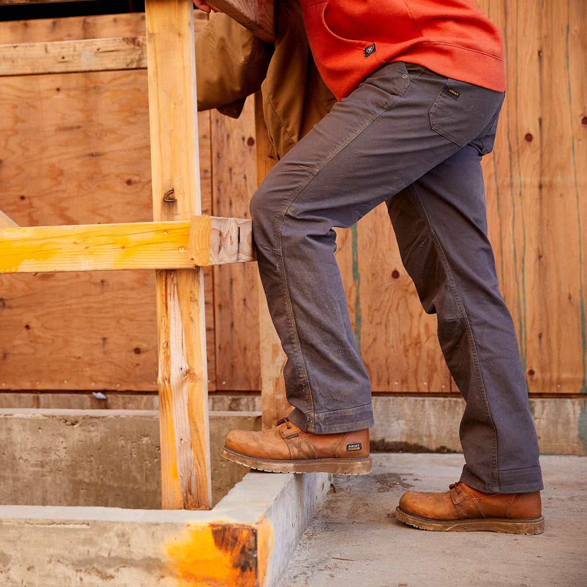 Ariat Recommended | Rebar M4 Relaxed DuraStretch Washed Twill Dungaree Boot Cut Pant