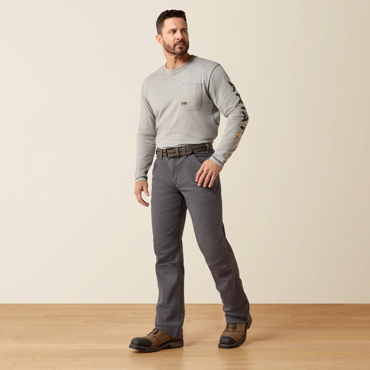 Ariat Recommended | Rebar M4 Relaxed DuraStretch Washed Twill Dungaree Boot Cut Pant