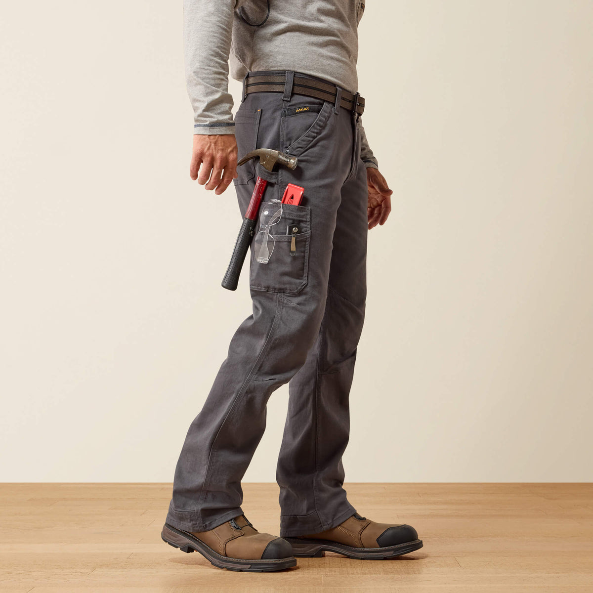 Ariat Recommended | Rebar M4 Relaxed DuraStretch Washed Twill Dungaree Boot Cut Pant
