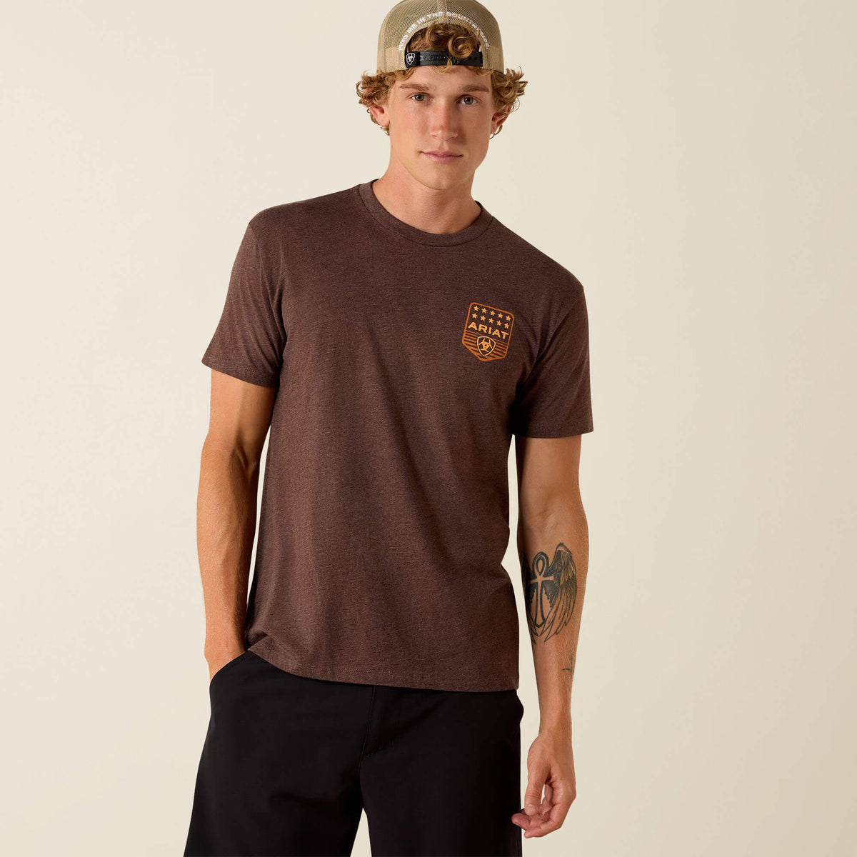 Ariat Featured | Ariat Stripe Patriotic Badge T-Shirt