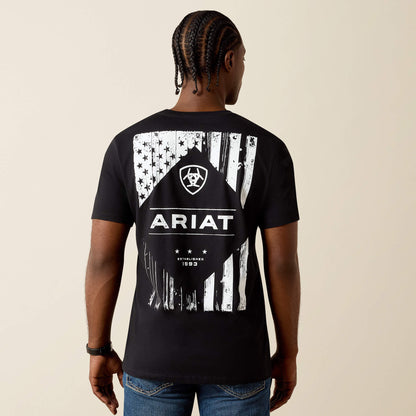 Ariat Great Value | Ariat Wooden Diamond Flag Classic Fit T-Shirt