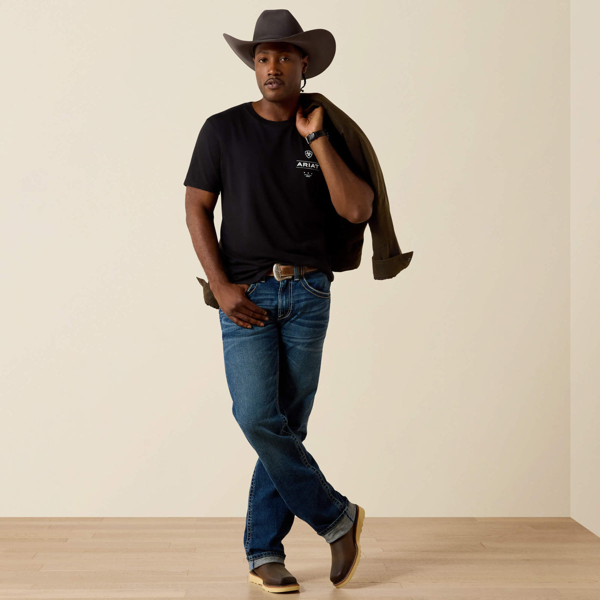Ariat Great Value | Ariat Wooden Diamond Flag Classic Fit T-Shirt