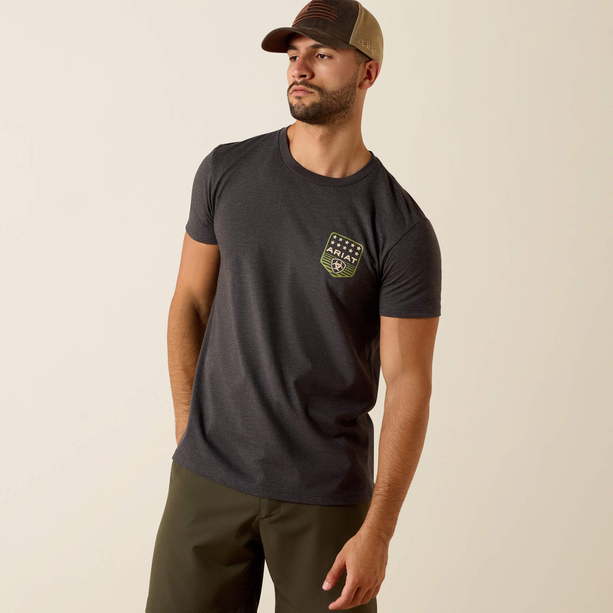 Ariat Featured | Ariat Stripe Patriotic Badge T-Shirt