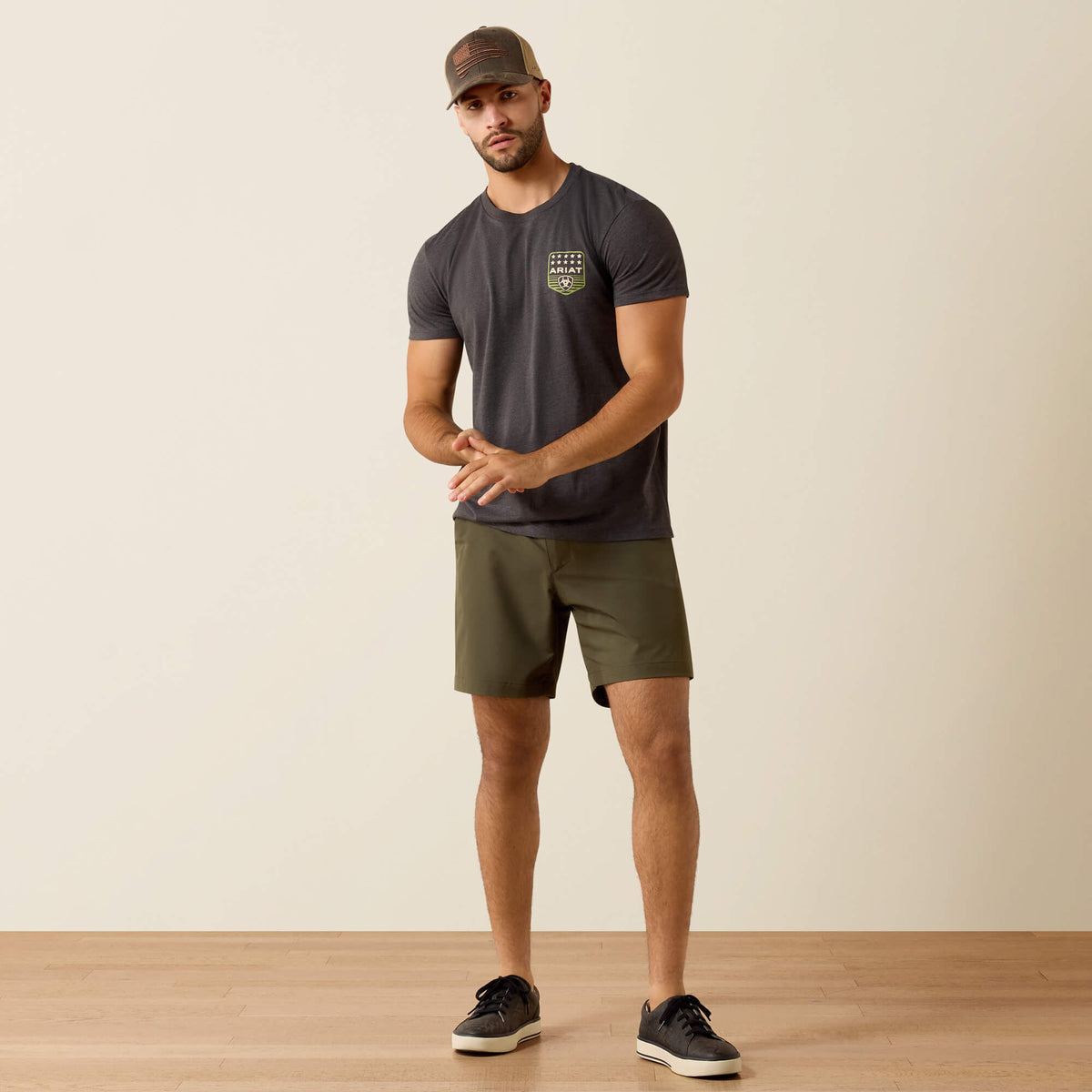 Ariat Featured | Ariat Stripe Patriotic Badge T-Shirt