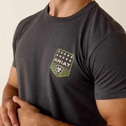 Ariat Featured | Ariat Stripe Patriotic Badge T-Shirt