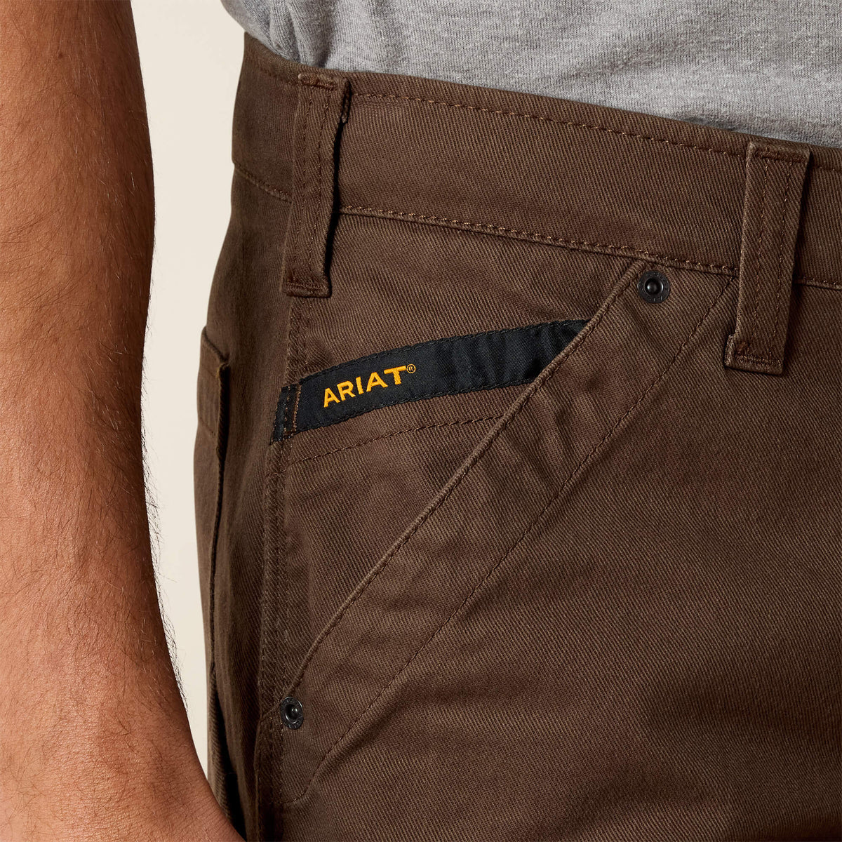 Ariat Trending | Rebar M5 Straight DuraStretch Washed Twill Dungaree Straight Leg Pant