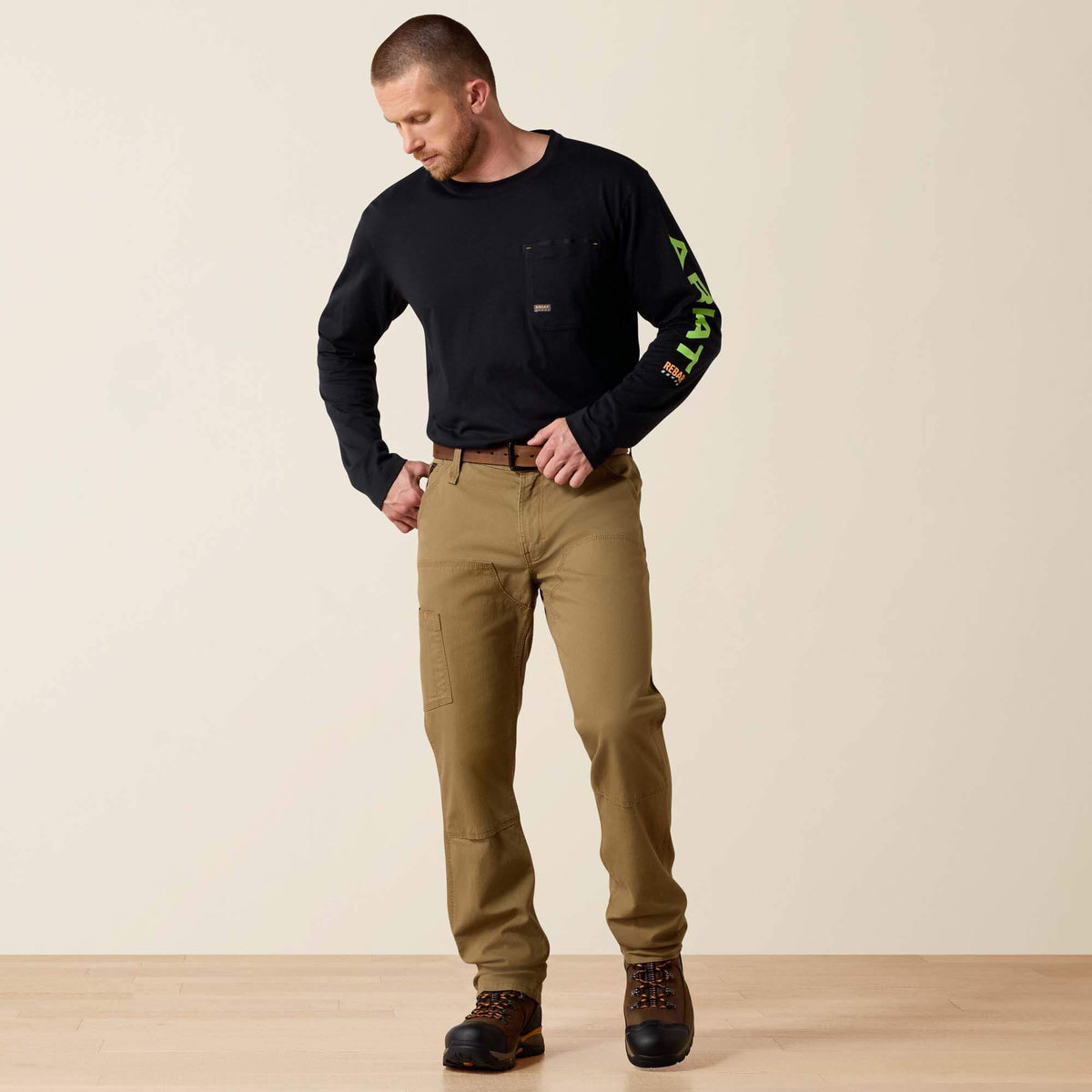Ariat Essential | Rebar M4 Relaxed DuraStretch Made Tough Double Front Straight Pant