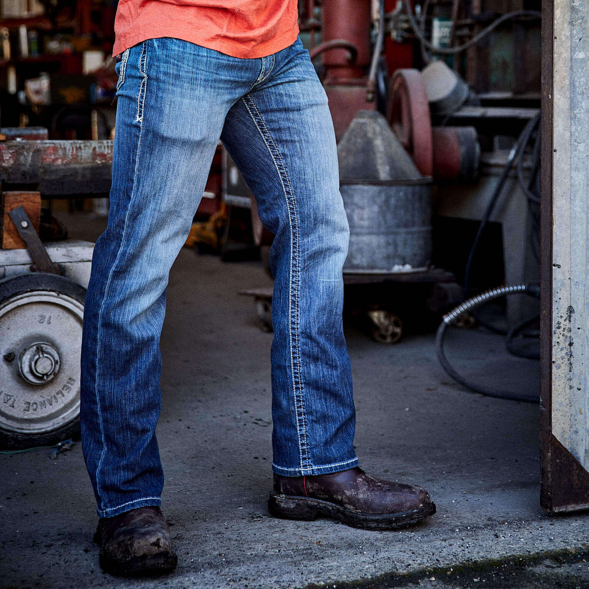 Ariat Discount | FR M4 Relaxed Stretch DuraLight Boundary Boot Cut Jean