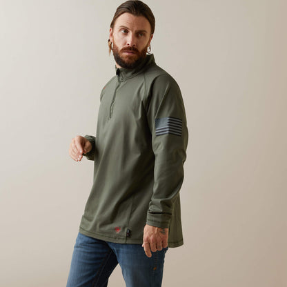 Ariat Everyday | FR Combat Stretch Patriot 1/4 Zip Work Shirt
