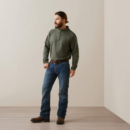 Ariat Everyday | FR Combat Stretch Patriot 1/4 Zip Work Shirt