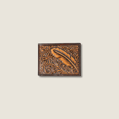 Ariat Recommended | Tooled Feather Bifold Wallet