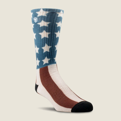 Ariat New | Patriot Graphic Crew Work Sock