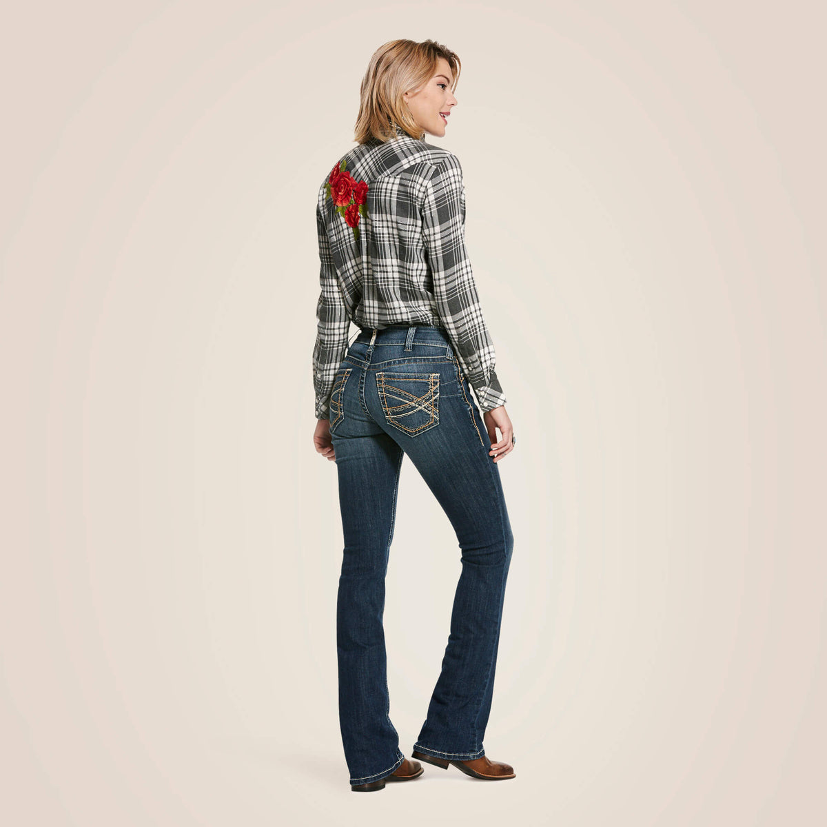 Ariat Customer Favorite | Mid Rise Entwined Festival Boot Cut Jeans