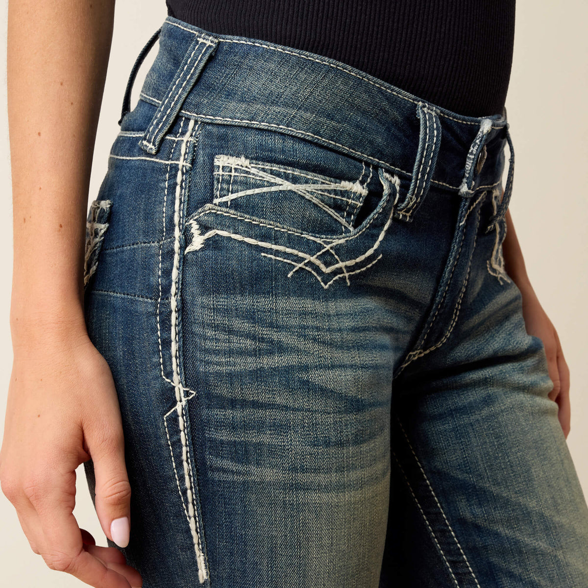Ariat Great Value | R.E.A.L. Mid Rise Stretch Entwined Boot Cut Jean