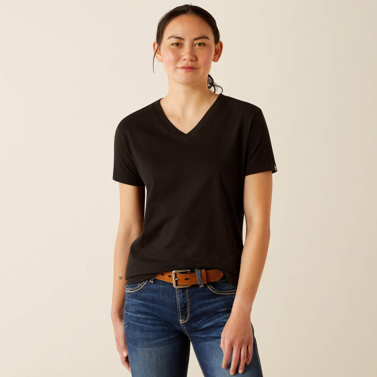Ariat Value | Rebar Cotton Strong Standard V-Neck T-Shirt