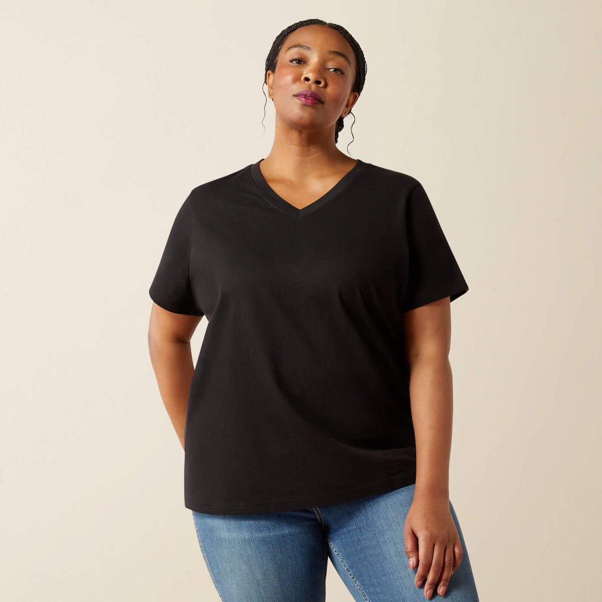 Ariat Value | Rebar Cotton Strong Standard V-Neck T-Shirt