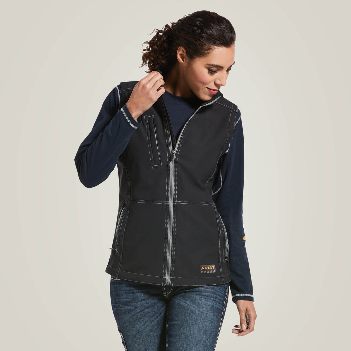 Ariat Discount | Rebar Stretch Canvas Softshell Vest