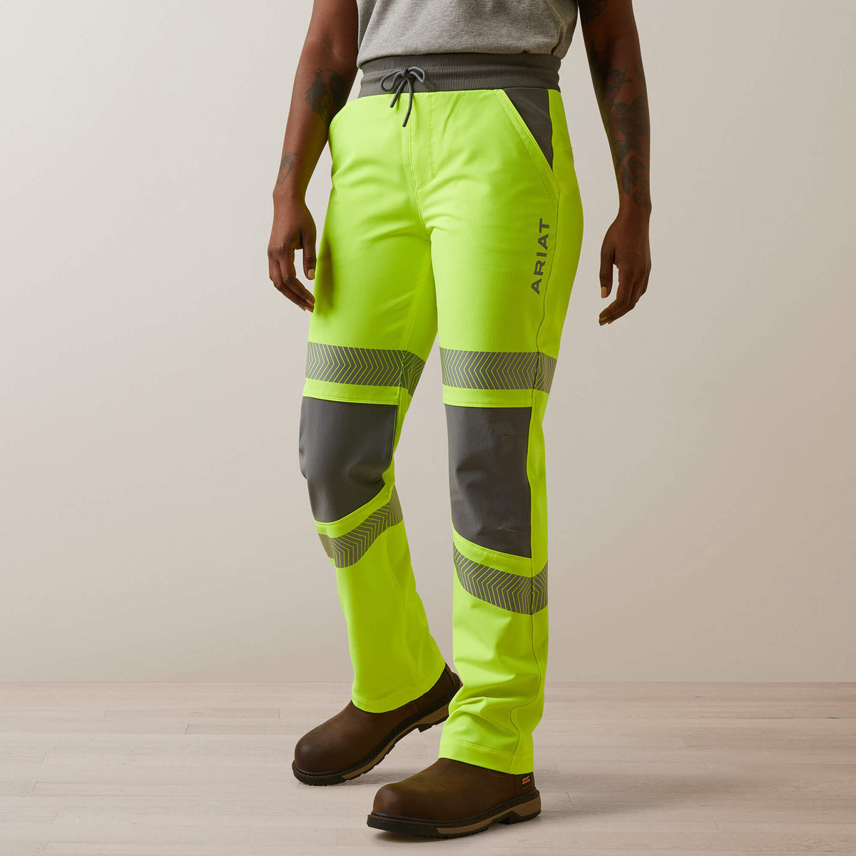 Ariat New | Rebar Perfect Rise Hi-Vis Pull-On DuraStretch Slim Leg Pants