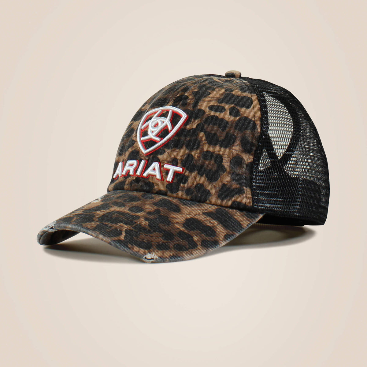 Ariat Deals | Embossed logo cheetah print cap