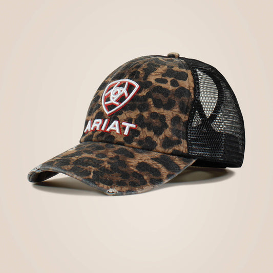 Ariat Deals | Embossed logo cheetah print cap