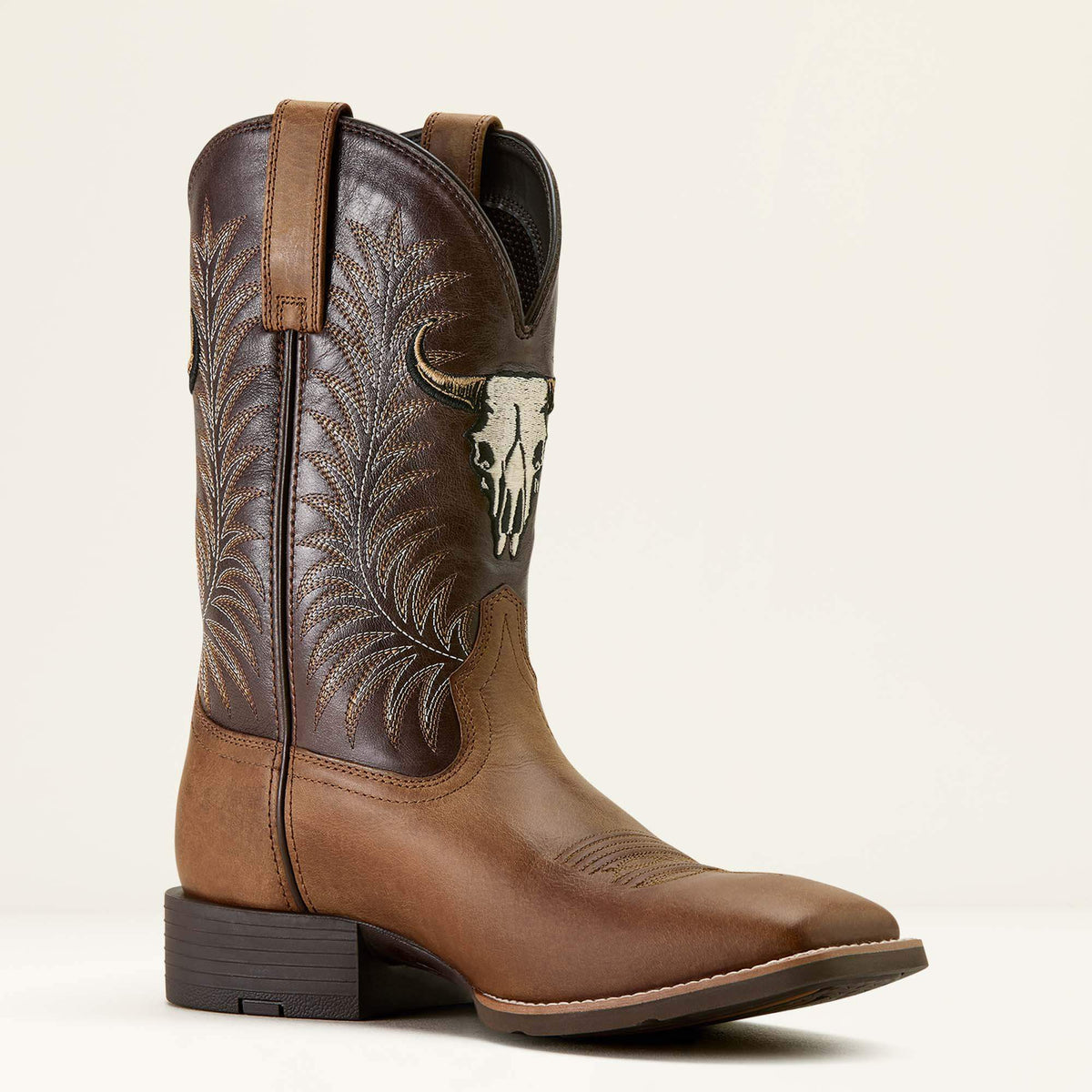 Ariat Premium | Sport Steer Skull Wide Square Toe Cowboy Boot