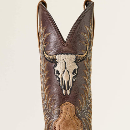 Ariat Premium | Sport Steer Skull Wide Square Toe Cowboy Boot