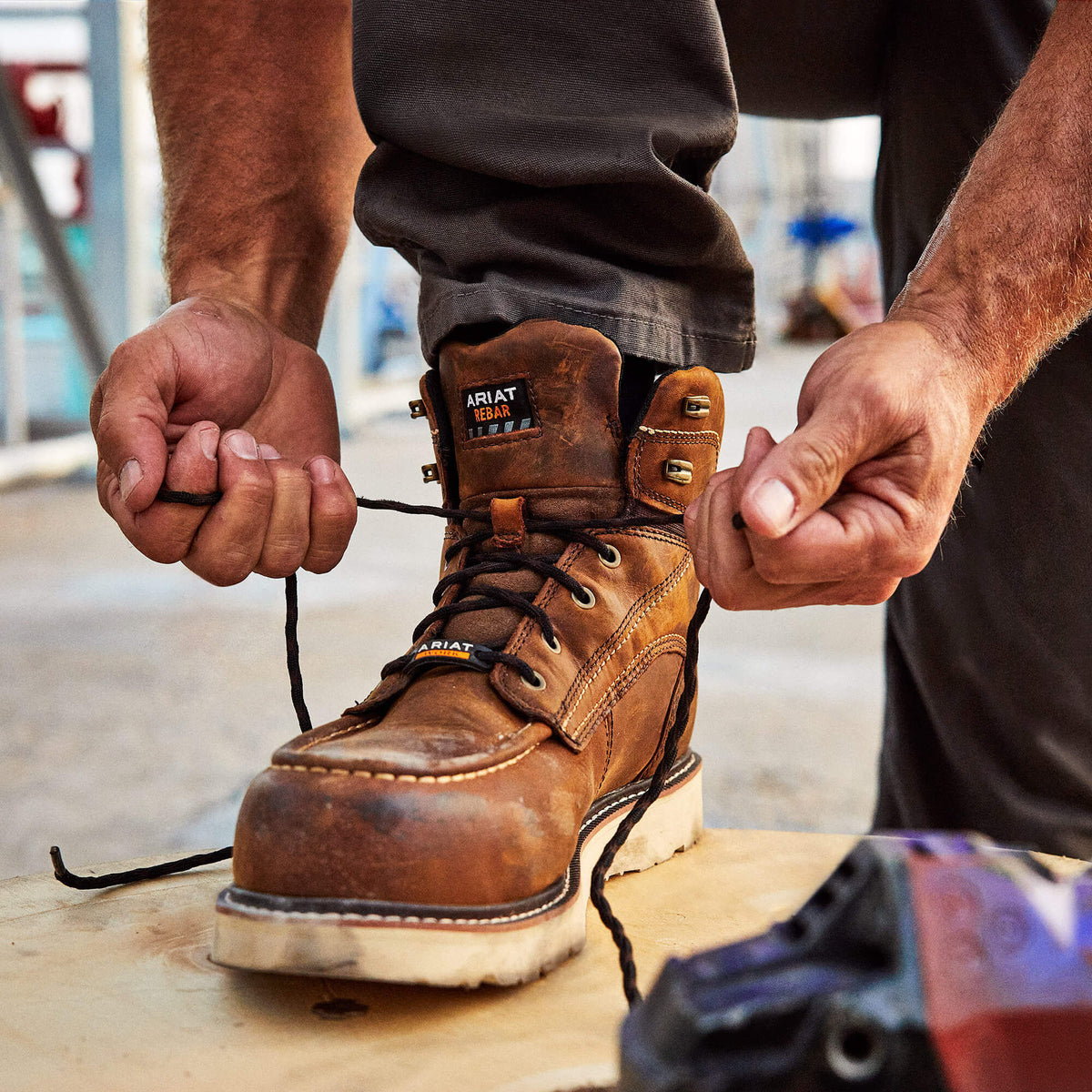 Ariat Best Seller | Rebar Wedge Moc Toe 6" Waterproof Composite Toe Work Boot