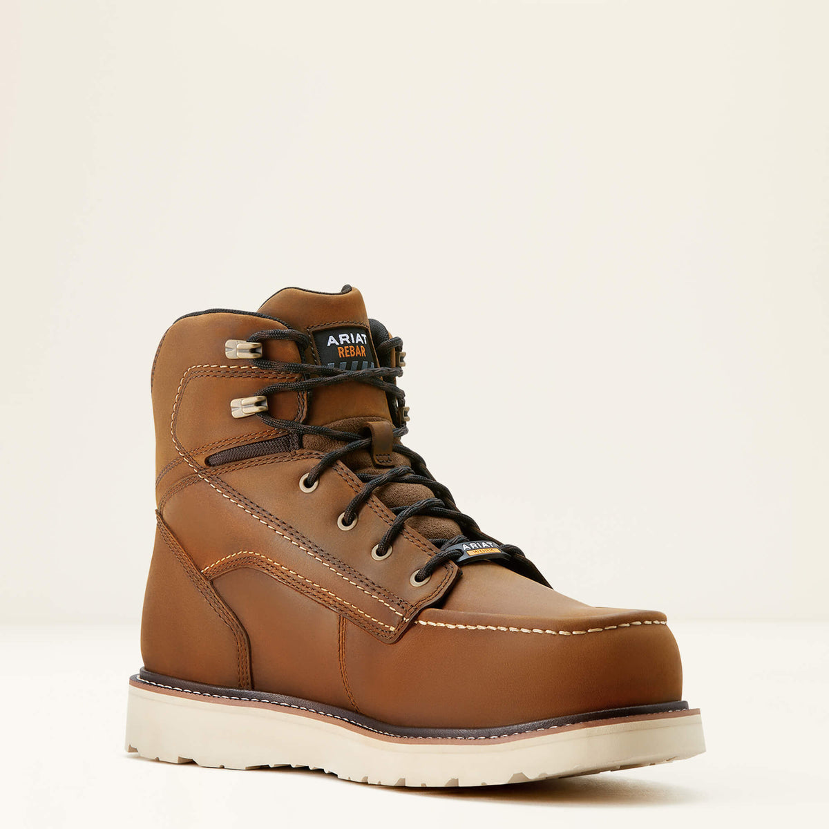 Ariat Best Seller | Rebar Wedge Moc Toe 6" Waterproof Composite Toe Work Boot