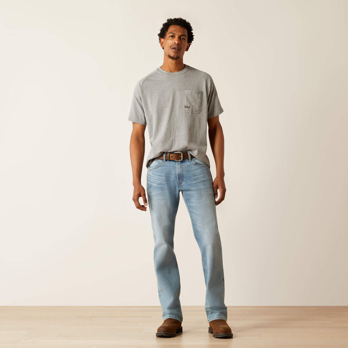 Ariat Discount | Rebar M4 Relaxed DuraStretch Basic Stackable Straight Leg Jean
