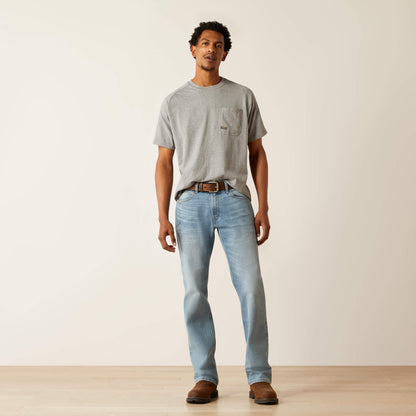 Ariat Discount | Rebar M4 Relaxed DuraStretch Basic Stackable Straight Leg Jean