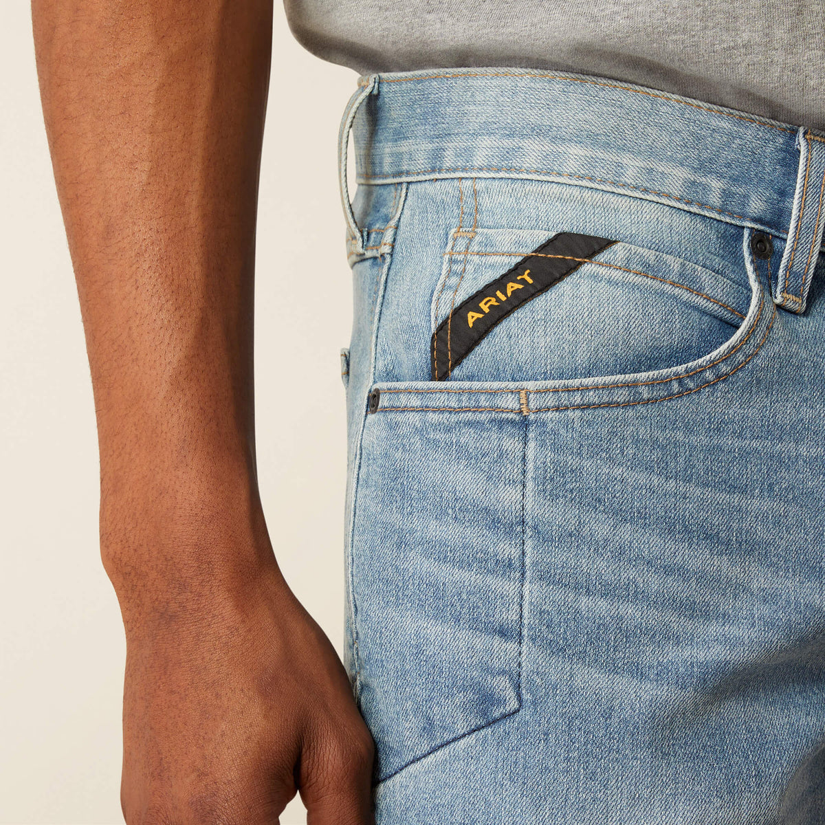 Ariat Discount | Rebar M4 Relaxed DuraStretch Basic Stackable Straight Leg Jean