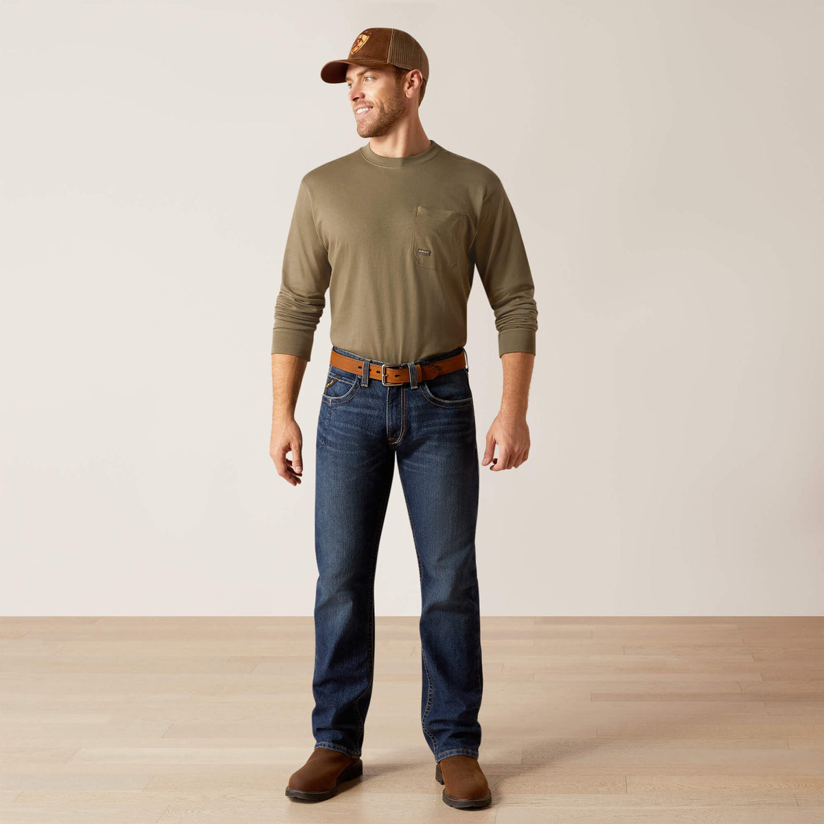 Ariat Essential | Rebar M5 Straight Rail DuraStretch Straight Leg Jeans