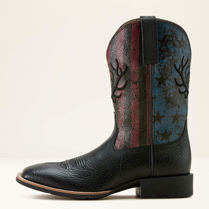 Ariat Trusted | Sport Liberty Antler Wide Square Toe Cowboy Boot