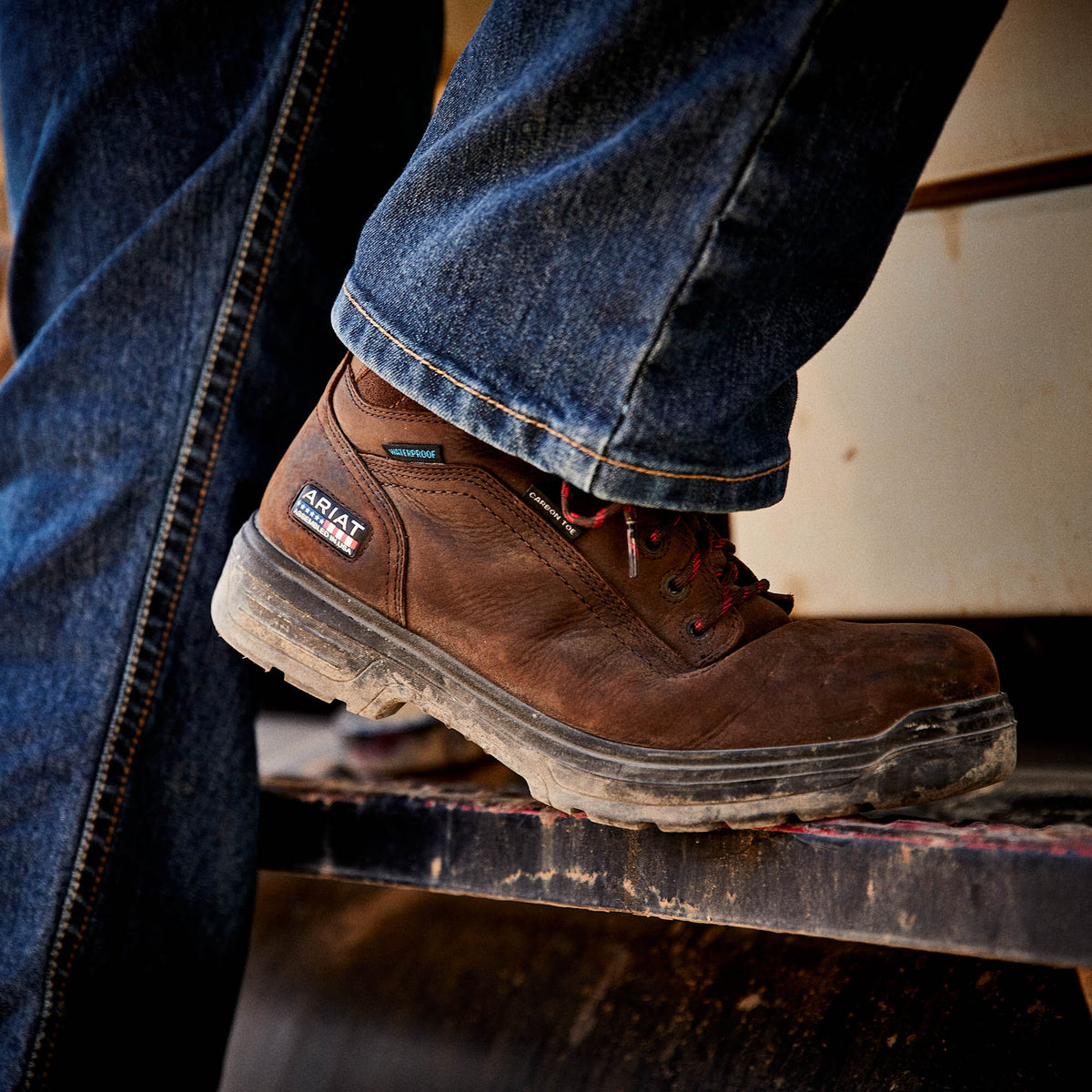 Ariat Discount | Turbo 6" USA Assembled Waterproof Carbon Toe Work Boot
